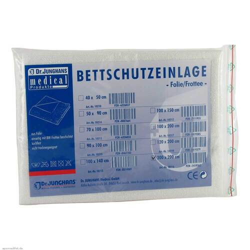 Bettschutzeinlage Folie Frottee 200x200 cm - 1