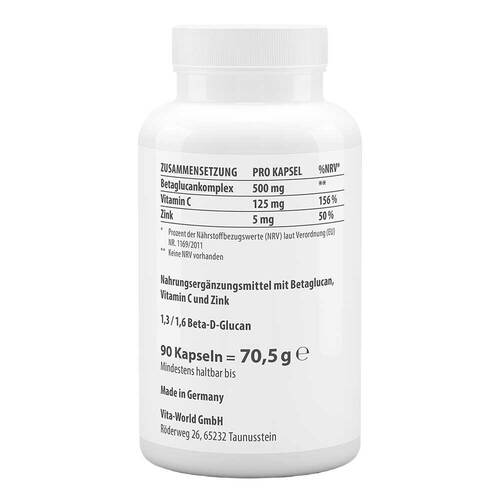 Beta-Glucan 500 + Vitamin C+Zink Kapseln - 2