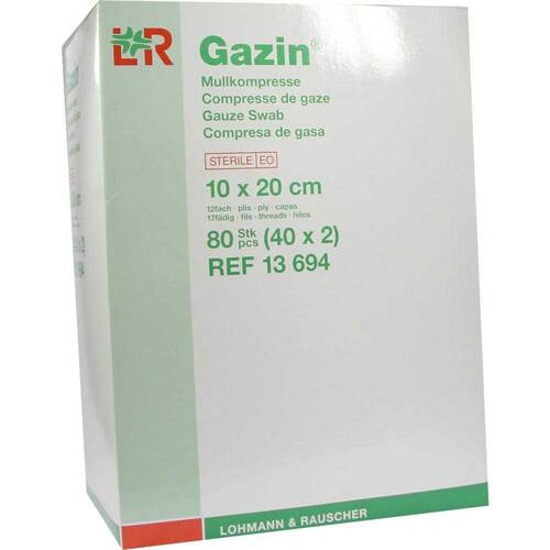 Gazin Mullkomp.10x20 cm steril 12fach - 1