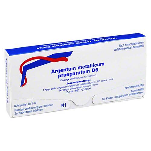 ARGENTUM METALLICUM praeparatum D 6 Ampullen - 1