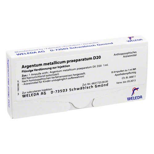 ARGENTUM METALLICUM praeparatum D 20 Ampullen - 1