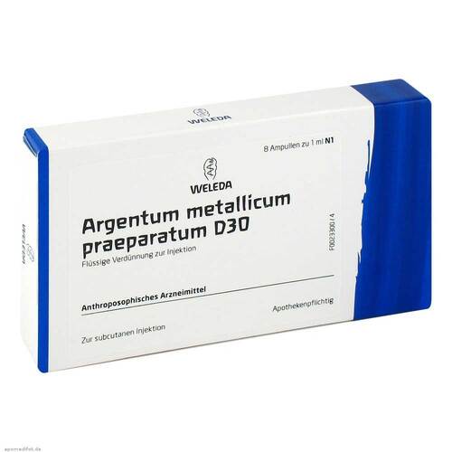 ARGENTUM METALLICUM praeparatum D 30 Ampullen - 1