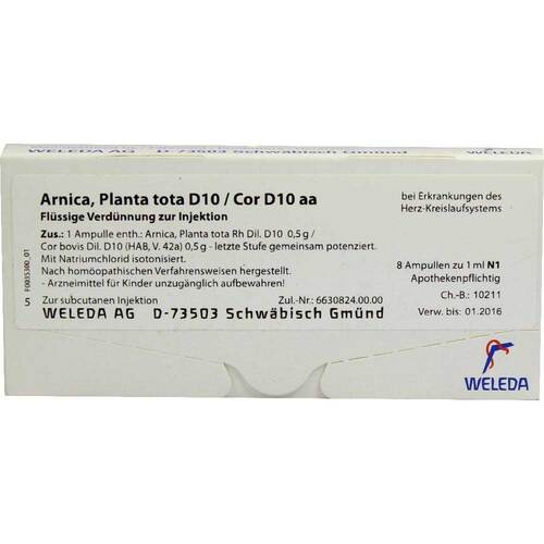 Arnica Planta tota D 10 / Cor D 10 aa Ampullen - 1