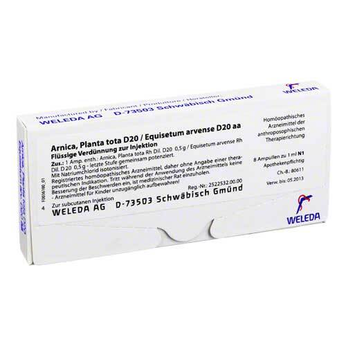 Arnica Planta tota D 20 / Equisetum arv.D 20 aa Ampulle  - 1