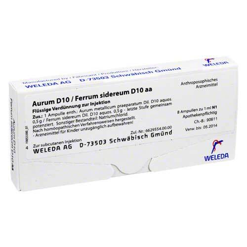 Aurum D 10 / Ferrum sidereum D 10 aa Ampullen - 1