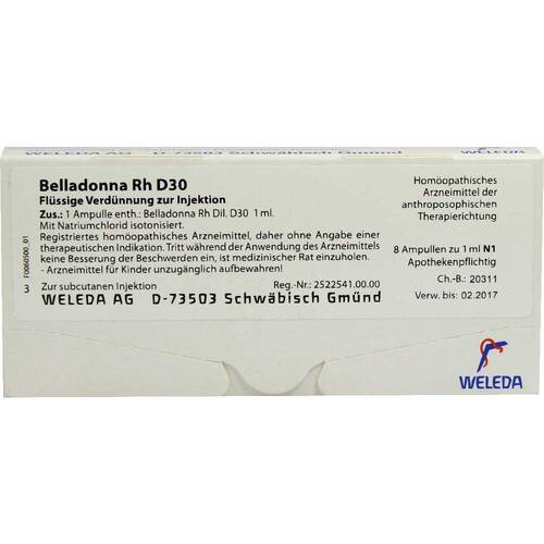 BELLADONNA RH D 30 Ampullen - 1