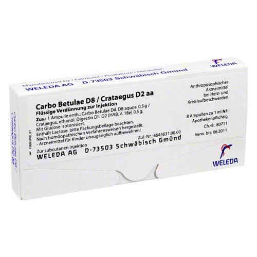 Carbo Betulae D 8 / Crataegus D 2 aa Ampullen - 1