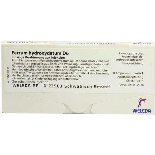 FERRUM HYDROXYDATUM D 6 Ampullen - 1