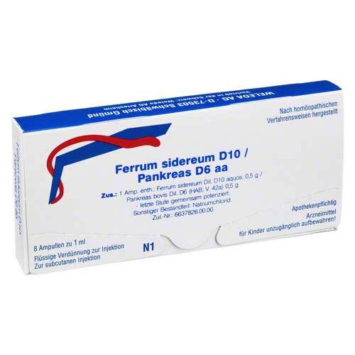 Ferrum sidereum D 10 / Pankreas D 6 aa Ampullen - 1