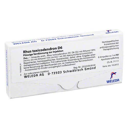 Rhus Toxicodendronicodendron D 6 Ampullen - 1