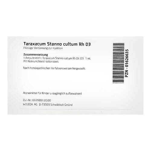 TARAXACUM STANNO cultum RH D 3 Ampullen - 2
