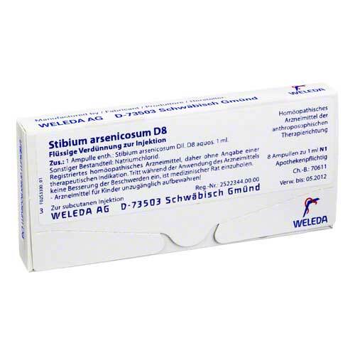 STIBIUM ARSENICOSUM D 8 Ampullen - 1
