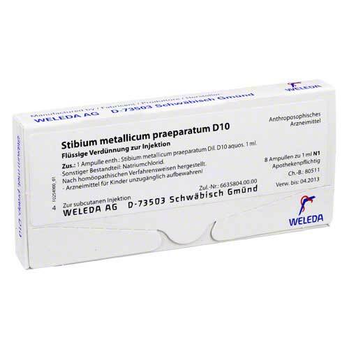 STIBIUM METALLICUM PRAEPARATUM D 10 Ampullen - 1