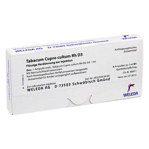 TABACUM CUPRO cultum Rh D 3 Ampullen - 1