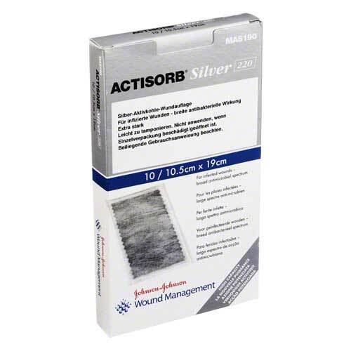 Actisorb 220 Silver 10,5x19 cm steril Kompressen - 1