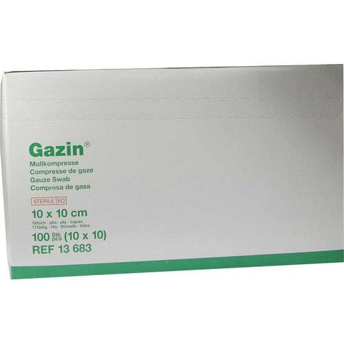 Gazin Mullkomp.10x10 cm steril 16fach - 1