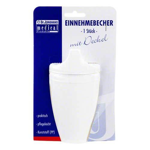 Einnehmebecher mit 2 Griffen + 2 Deckel 4+12mm wei&szlig; - 1