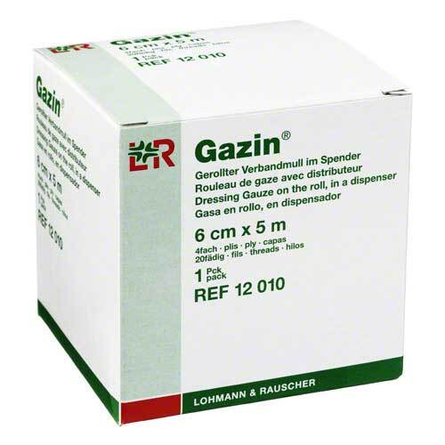 GAZIN Verbandmull 6 cmx5 m 4fach gerollt - 1