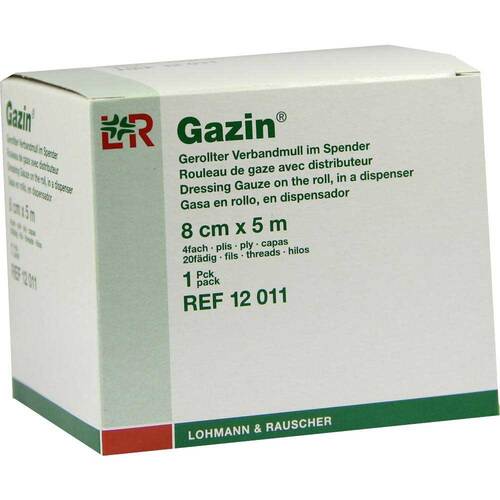 GAZIN Verbandmull 8 cmx5 m 4fach gerollt - 1