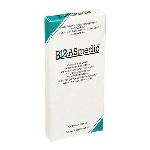 B12 Asmedic Injektionsl&ouml;sung Ampullen - 1