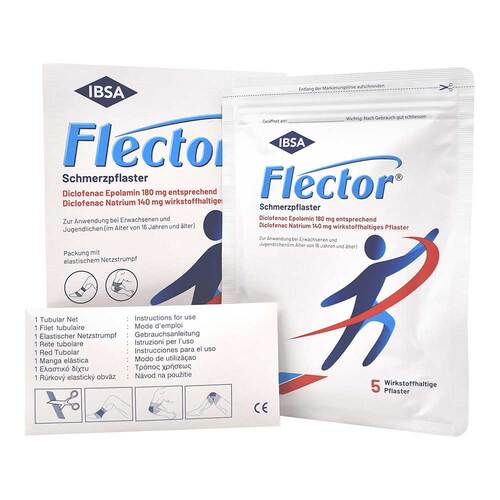 Flector Schmerzpflaster + elastischer Netzstrumpf - 2