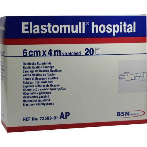 Elastomull hospital 6 cmx4 m elastisch Fixierbinde wei&szlig; - 1