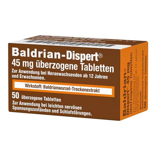 Baldrian Dispert 45 mg &uuml;berzogene Tabletten - 1