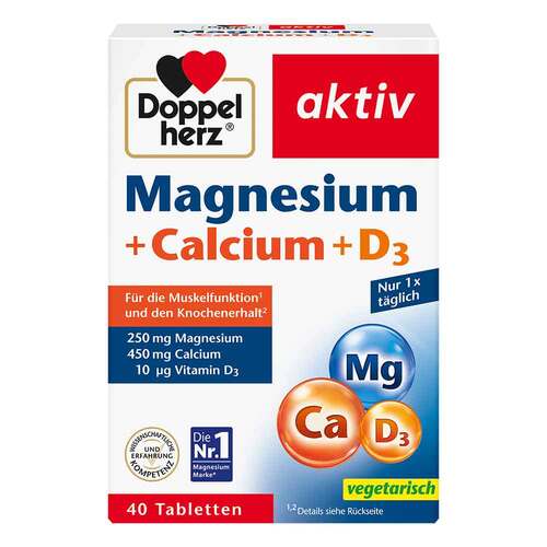 Doppelherz Magnesium + Calcium+D3 Tabletten - 1