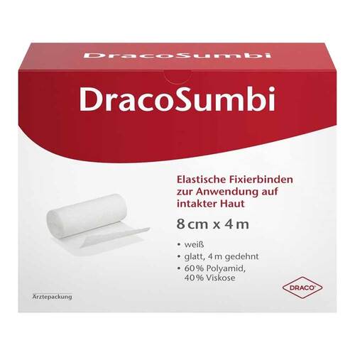 DRACOSUMBI Fixierbinde 8 cmx4 m wei&szlig; - 1