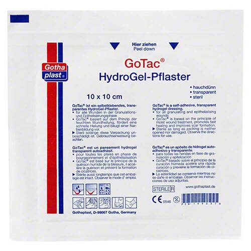 GOTAC HydroGel-Pflaster L 10x10 cm steril - 1