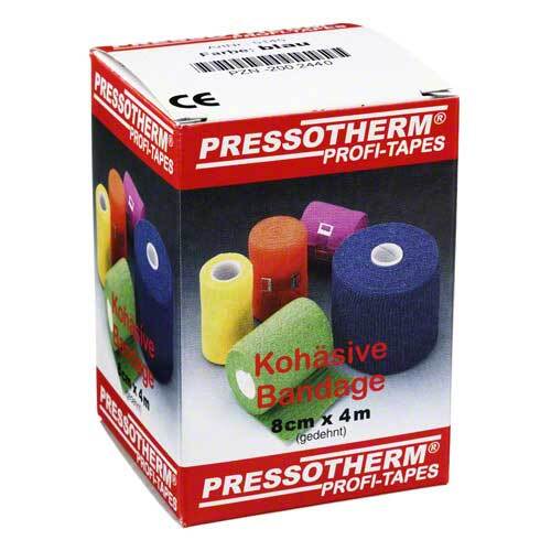 Pressotherm Koh&auml;sive Bandage 8 cmx4 m blau - 1