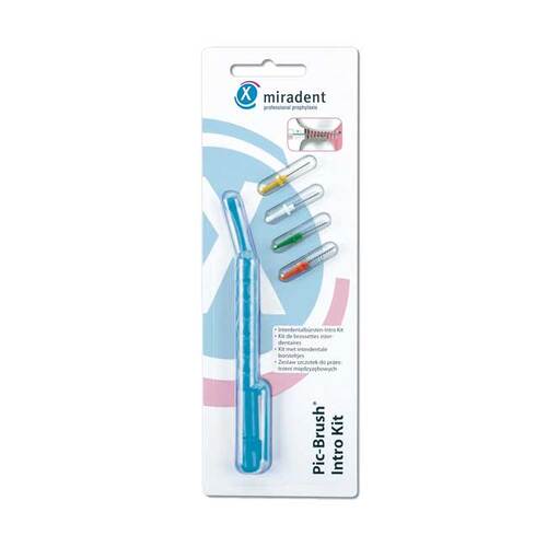 Miradent Interd.Pic-Brush Intro Kit 1H + 4B.tra.blau - 1