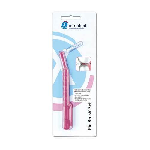 Miradent Interd.Pic-Brush Set 1Halt + 1B&uuml;.tran.pink - 1