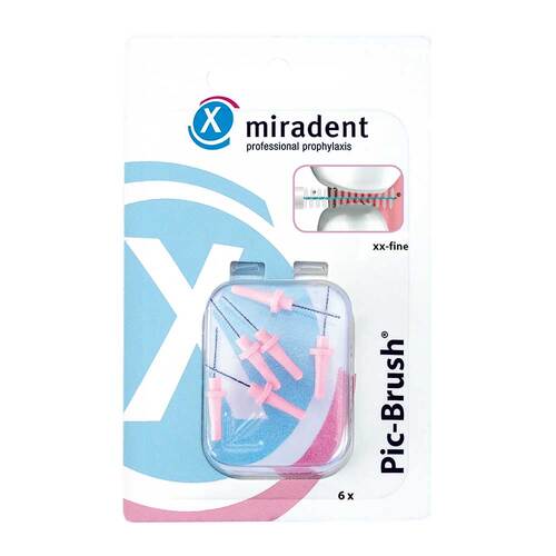 MIRADENT Interd.Pic-Brush Ersatzb.xx-fein pink - 1