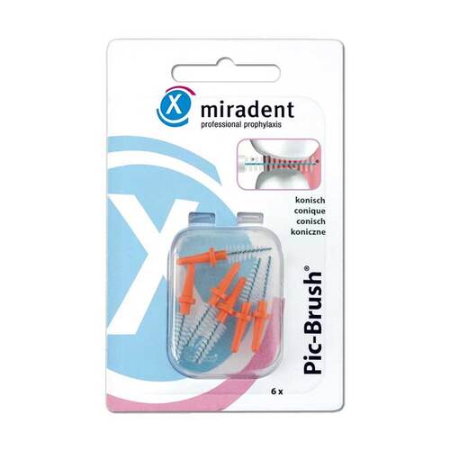 MIRADENT Interd.Pic-Brush Ersatzb.konisch orange - 1