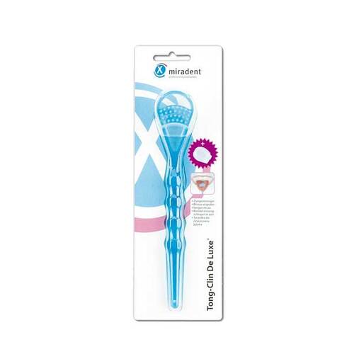 Miradent Zungenreiniger Tong-Clin de Luxe blau - 1