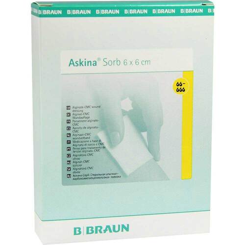 ASKINA Sorb Alginat CMC Wundauflage 6x6 cm steril - 1