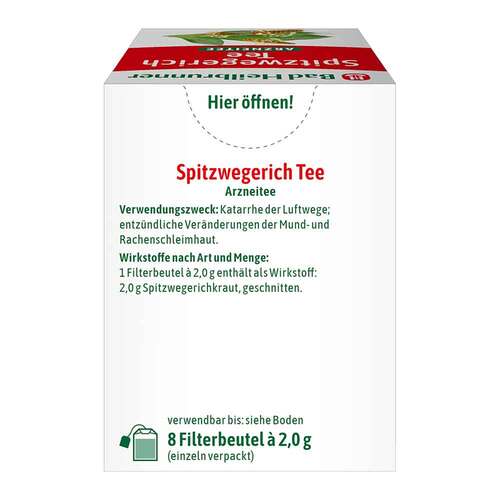 Bad Heilbrunner Spitzwegerichkraut Tee Filterbeutel  - 2