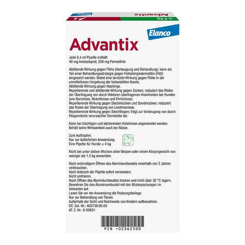 Advantix Spot-on L&ouml;sung z.Auftr.a.d.H.f&uuml;r Hund bis 4 kg - 2