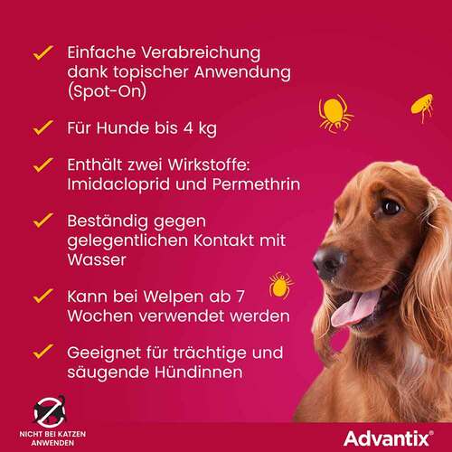 Advantix Spot-on L&ouml;sung z.Auftr.a.d.H.f&uuml;r Hund bis 4 kg - 5