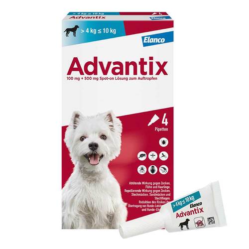 Advantix Spot-on L&ouml;sung z.Auftr.a.d.H.f&uuml;r Hund 4-10 kg - 1