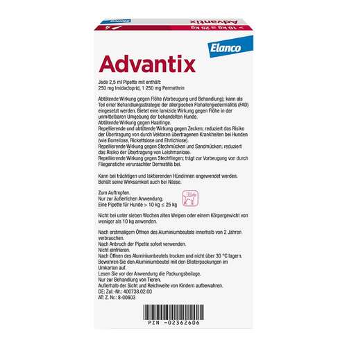 Advantix Spot-on L&ouml;sung z.Auftr.a.d.H.f&uuml;r Hund 10-25 kg - 2