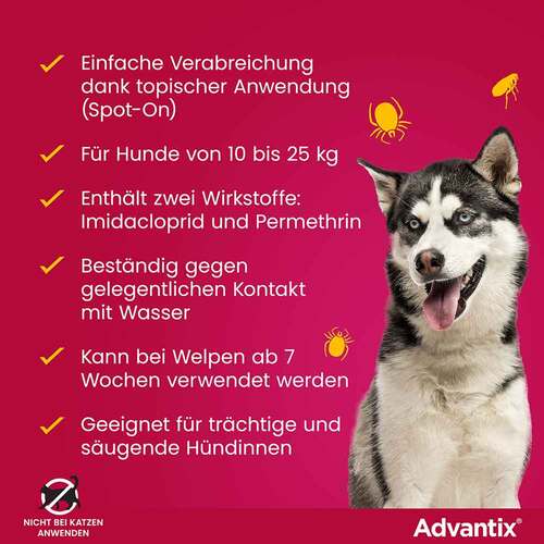Advantix Spot-on L&ouml;sung z.Auftr.a.d.H.f&uuml;r Hund 10-25 kg - 5