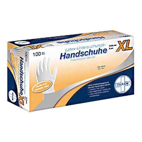 HANDSCHUHE Einmal Latex puderfrei XL - 1