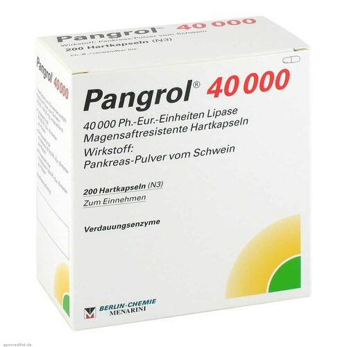 Pangrol 40.000 Hartkapseln mit magensaftresistent &uuml;berzogene Pell. - 1