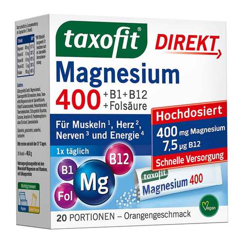 Taxofit Magnesium 400 + B1+B6+B12+Fols&auml;ure 800 Granulat  - 1