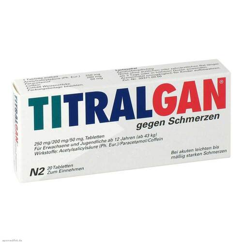 Titralgan Tabletten gegen Schmerzen - 1