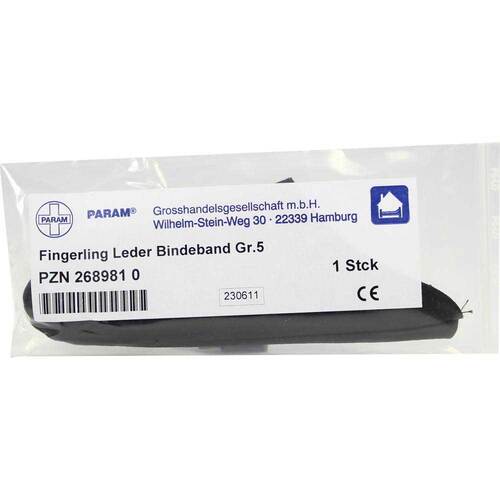 Fingerling Leder Gr&ouml;&szlig;e 5 mit Bindeband - 1
