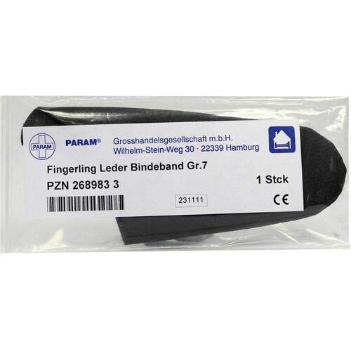 Fingerling Leder Gr&ouml;&szlig;e 7 mit Bindeband - 1