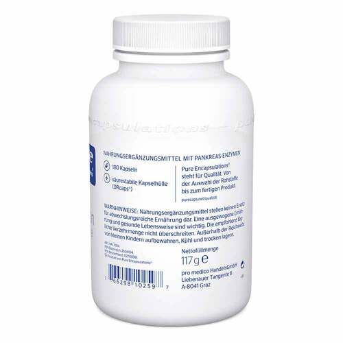 Pure Encapsulations Pankreatin Enzym Formel Kapseln  - 2